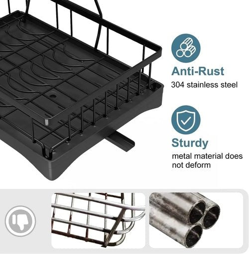 Dish Racks For Kitchen Counter, Stainless Steel Kitchen Dish Drying - AURA