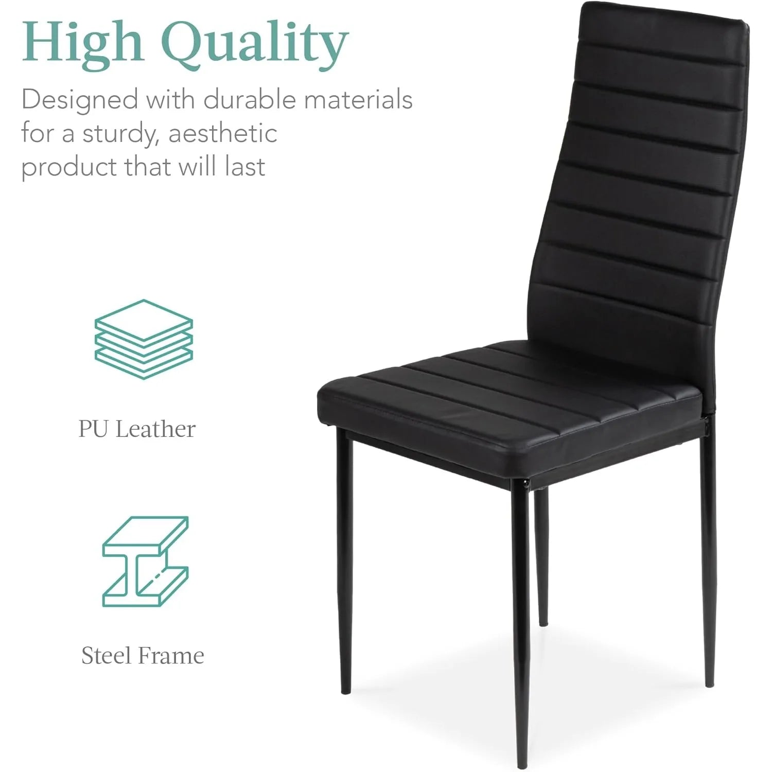 5 - Piece Glass Dining Set Compact Space - Saving w/Glass Tabletop - AURA