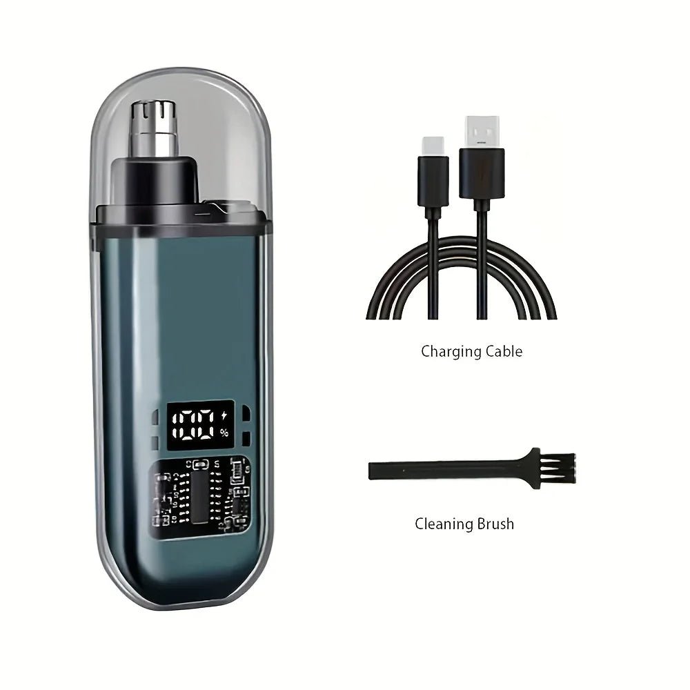 Suitable for men, USB charging nose and ear hair trimmer portable electric nose hair clipper - AURA