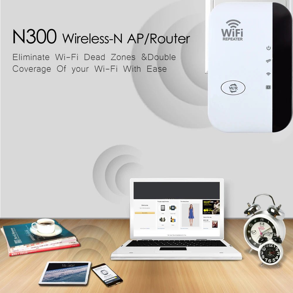 FENVI 300Mbps Wireless WIFI Repeater Remote Wifi Extender WiFi Amplifier - AURA