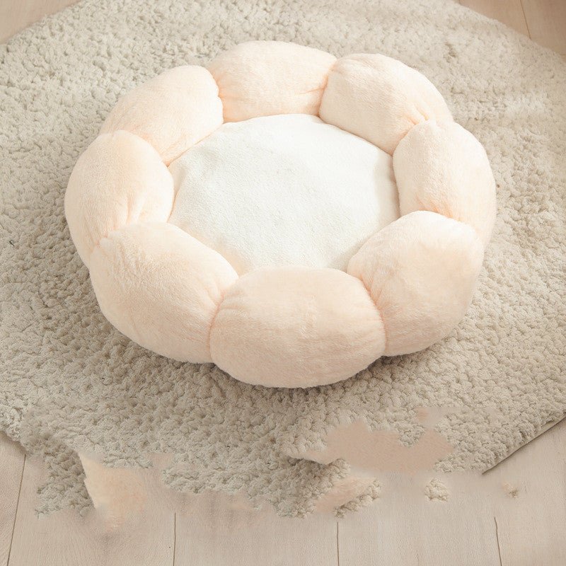 Pet Bed Mat New Pet Soft Dog Cat Blanket Flower Shaped Doghouse - AURA