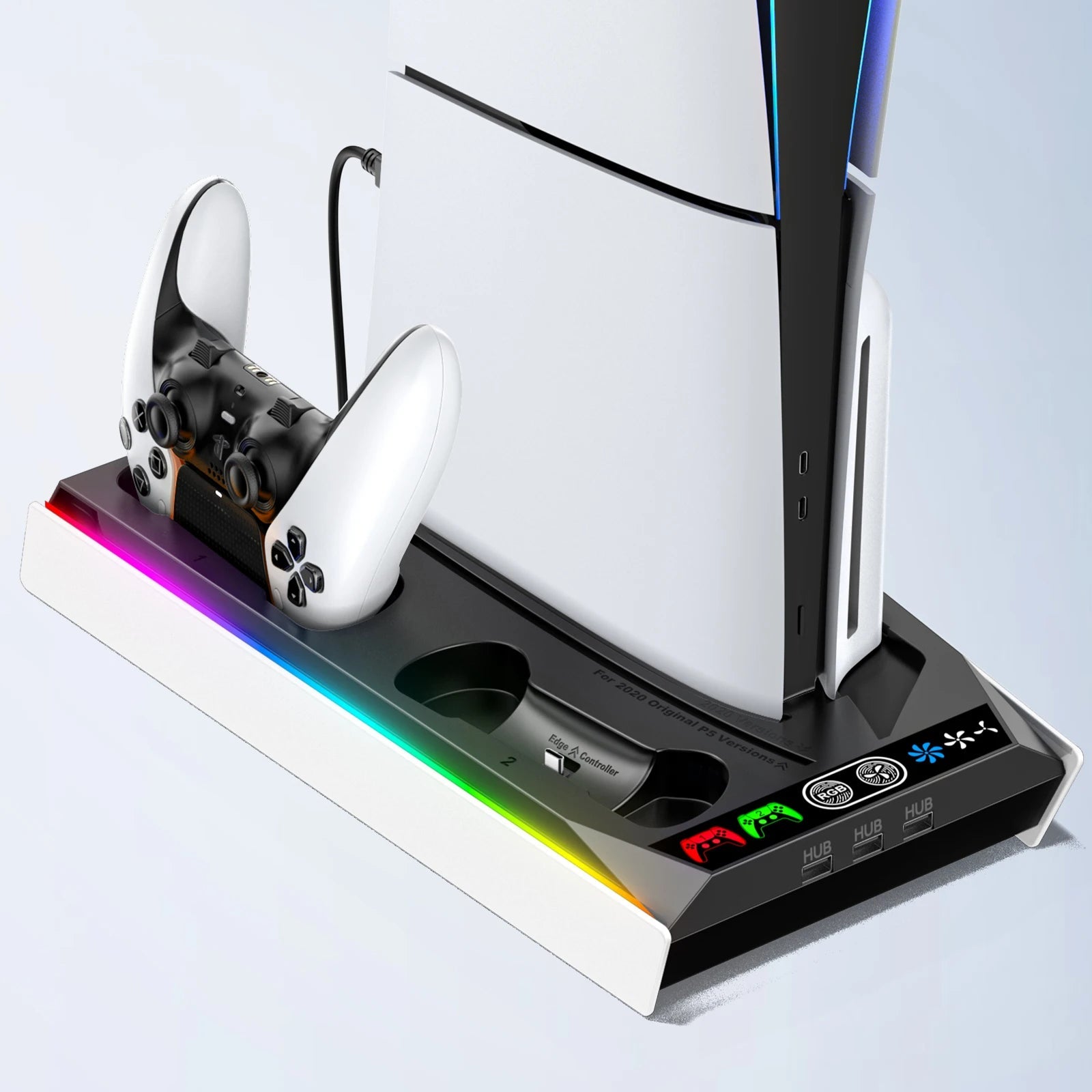 PS5/ PS5 Slim/ PS5 Pro Stand for Disc & Digital Console PS5 Cooling - AURA