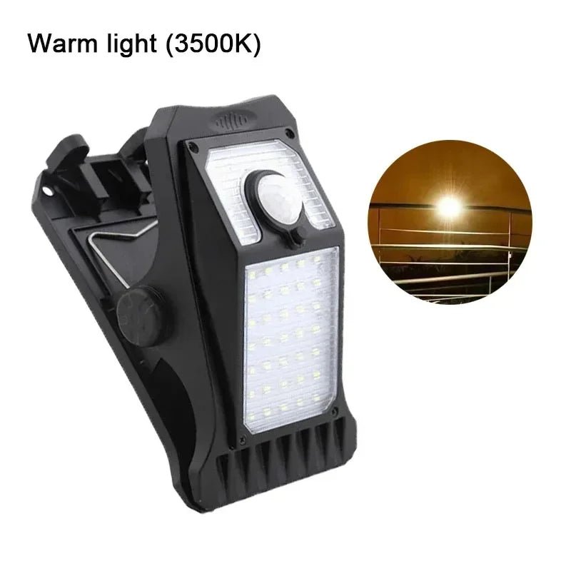 Solar LED Street Light Outdoor Clip - on Motion Sensing Light IP65 Waterproof - AURA