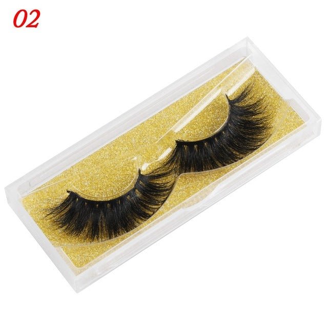 Mink Eyelashes 25mm Wispy Fluffy Fake Lashes - AURA