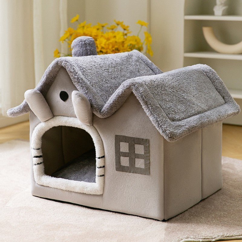 Foldable Dog House Pet Cat Bed Winter Dog Villa - AURA