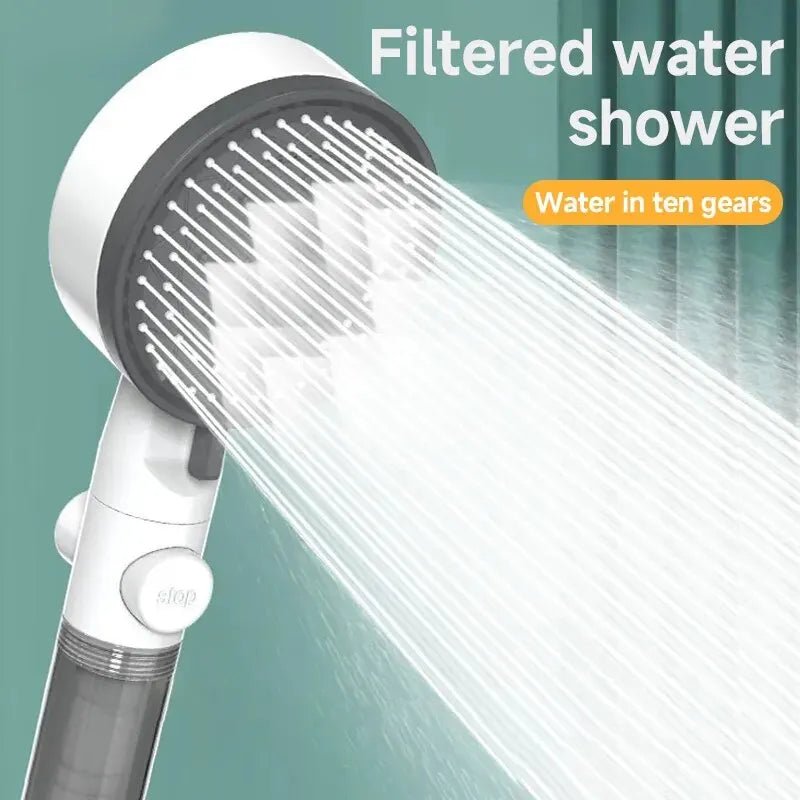 High Quality 8 Mode Shower Head Water Filter Adjustable High Pressure Shower - AURA