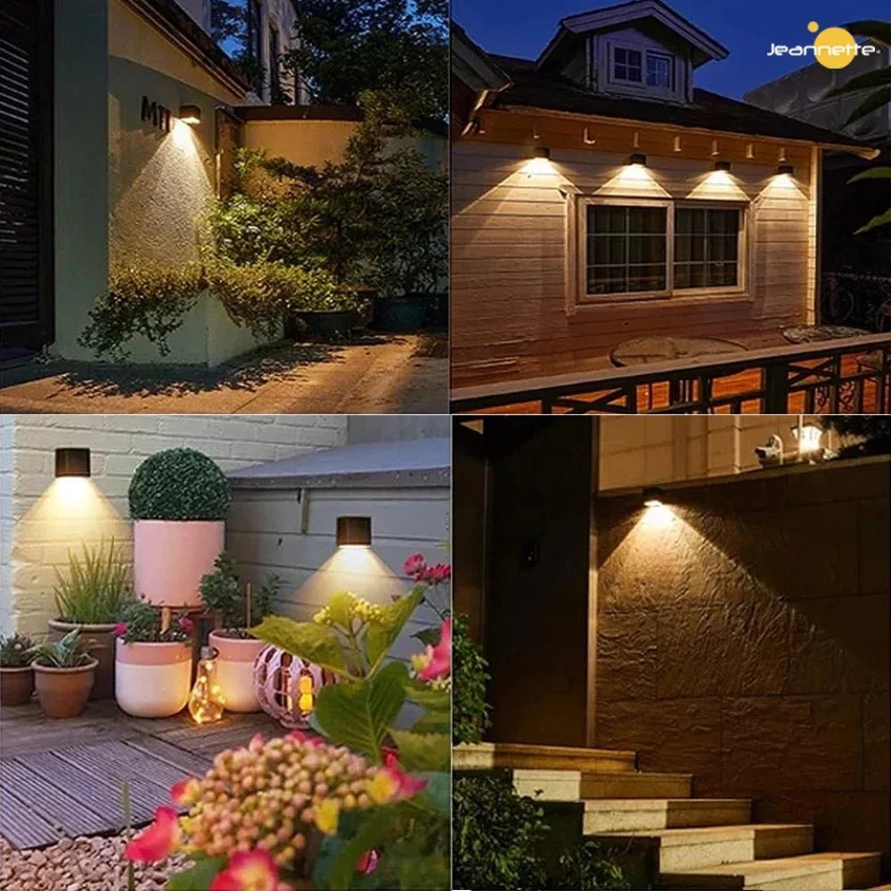LED Solar Light Outdoor Garden Square Wall Lamp Sunlight Sensor IP65 Waterproof lamp - AURA