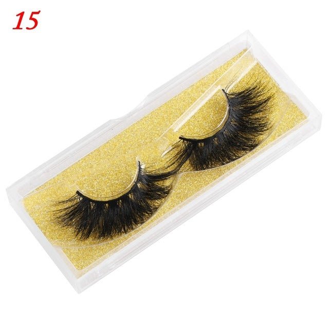 Mink Eyelashes 25mm Wispy Fluffy Fake Lashes - AURA