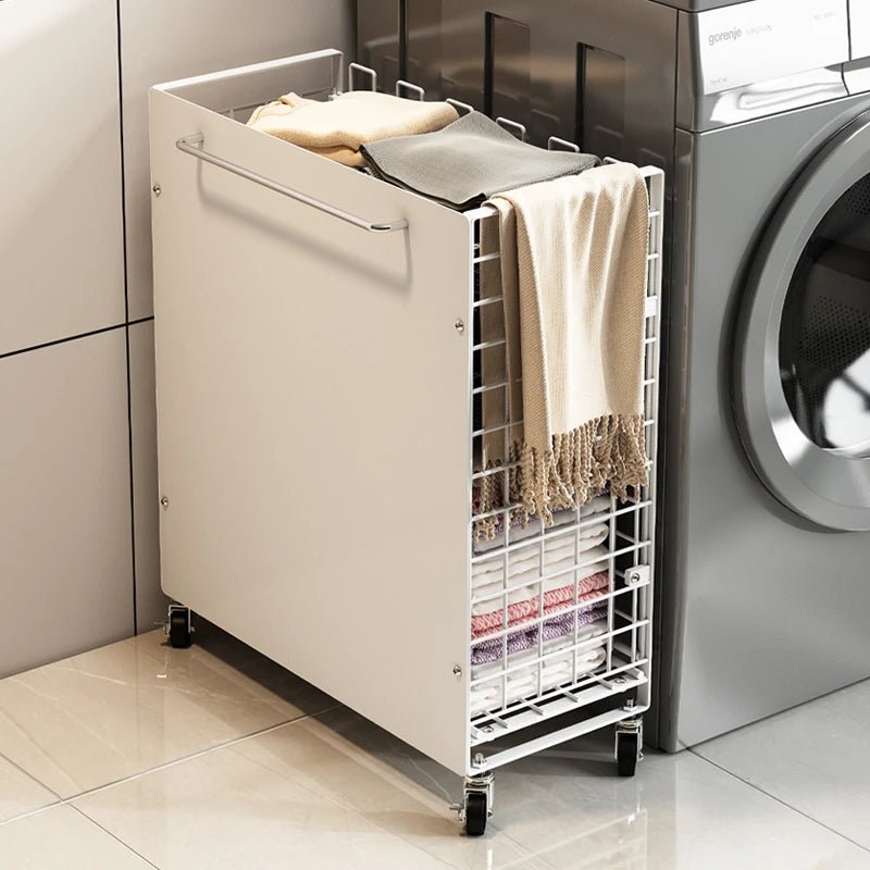 Heavy - Duty Portable Laundry Basket with 360° Wheels Breathable Foldable Clothes Hamper Storage Organization Space - Saving Design - AURA
