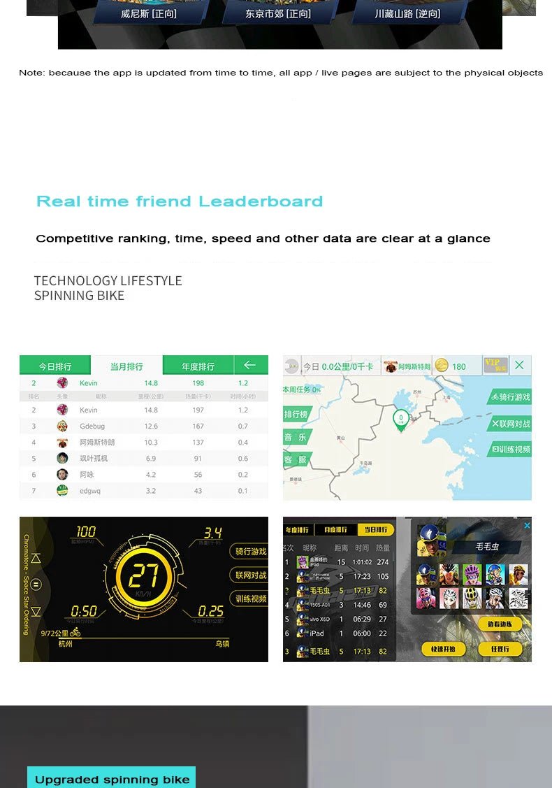 Indoor Fitness Spinning Bike with Bluetooth - AURA