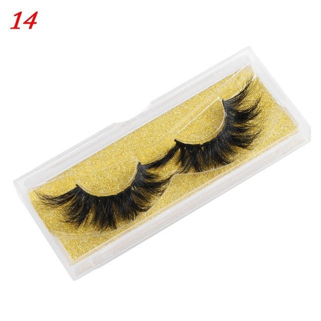 Mink Eyelashes 25mm Wispy Fluffy Fake Lashes - AURA