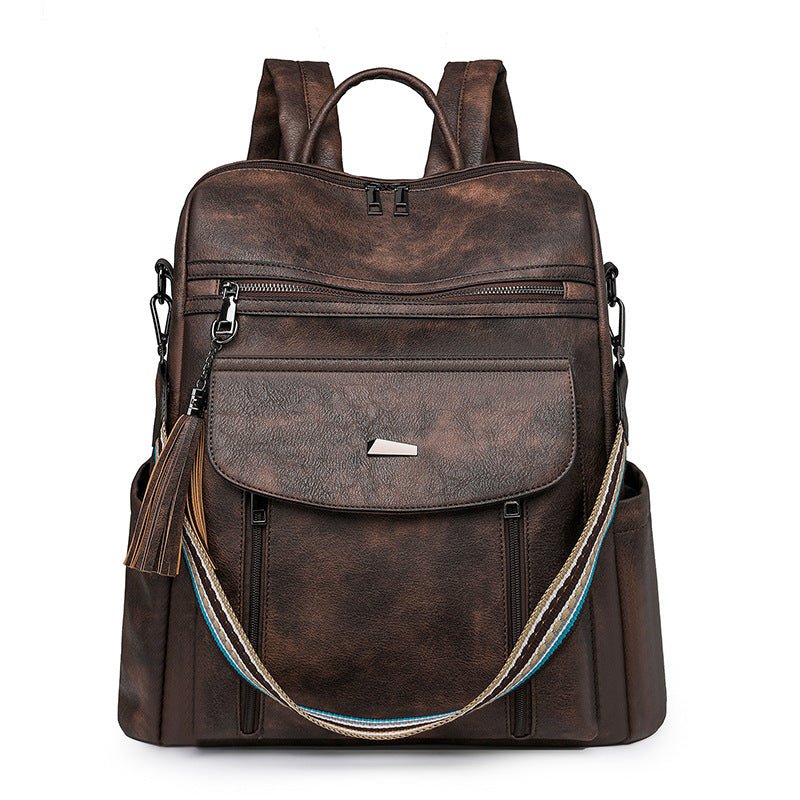 PU Retro Lady's Bags Large Capacity Women's Backpack - AURA