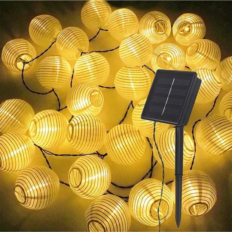 Solar Lantern String Lights Waterproof Outdoor LED Garland Fairy Light Patio Garden - AURA