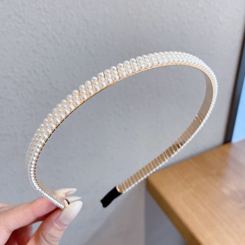 Thin pearl headband - AURA