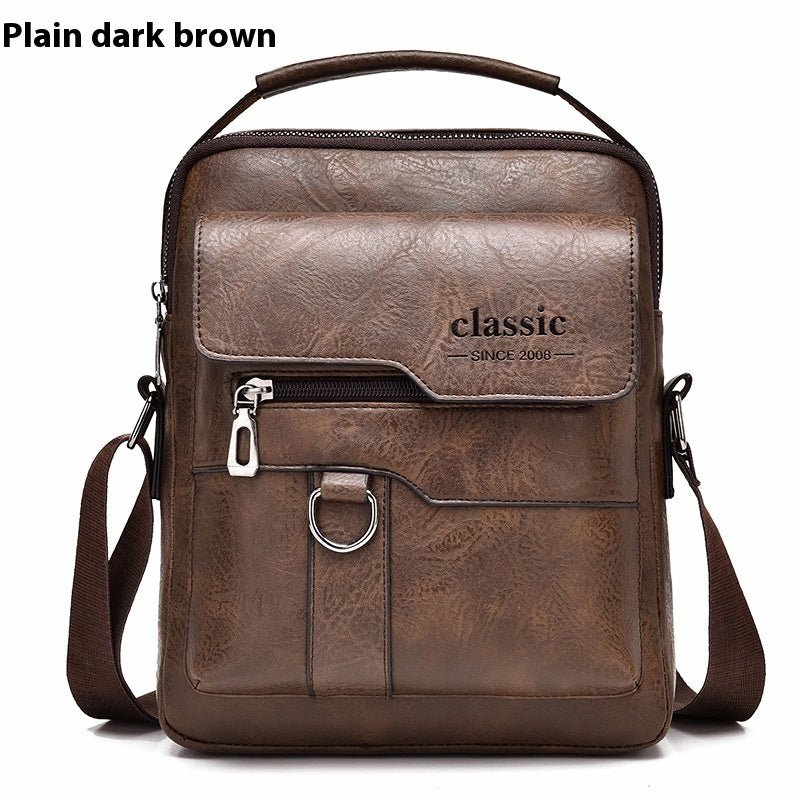 Popular Men's Messenger Bag One Shoulder Retro Business Backpack - AURA