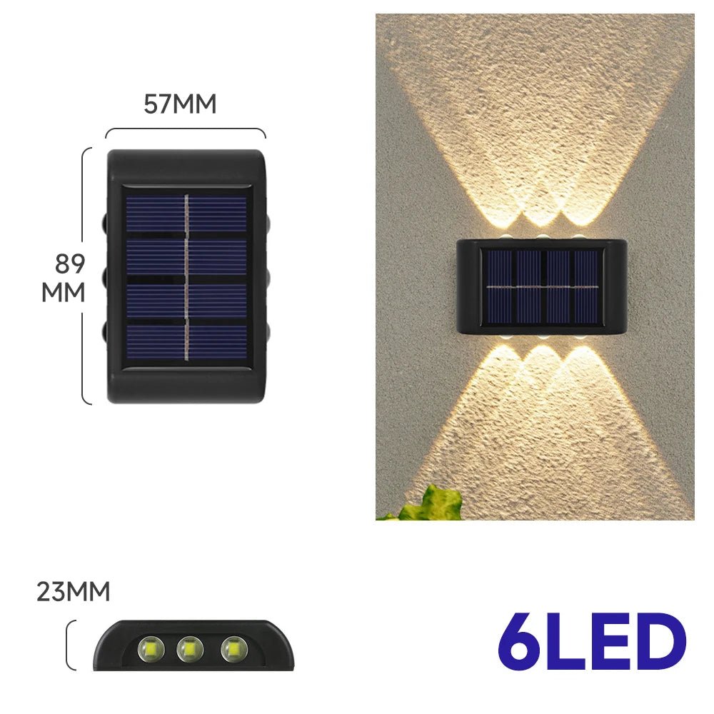 4/6/8/10LED Solar Wall Lamp Outdoor Waterproof Solar Powered Light UP - AURA