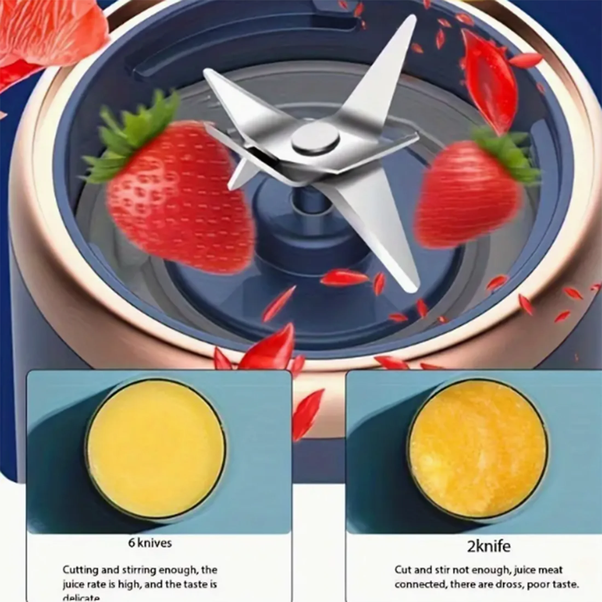 Portable Electric USB Juicer Blender, Double Cup - AURA