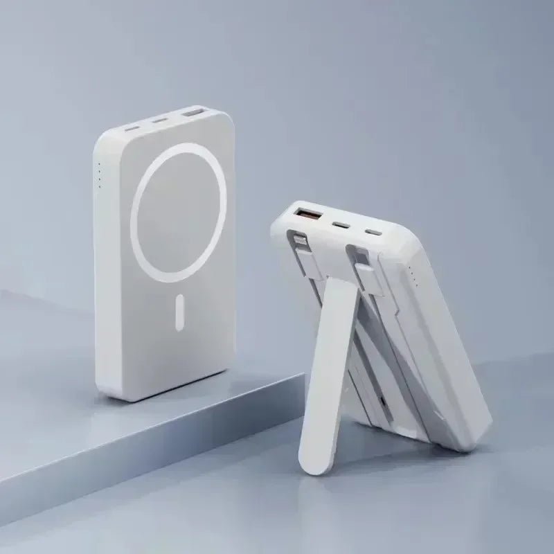 Wireless power bank, built - in cable holder, large capacity - AURA