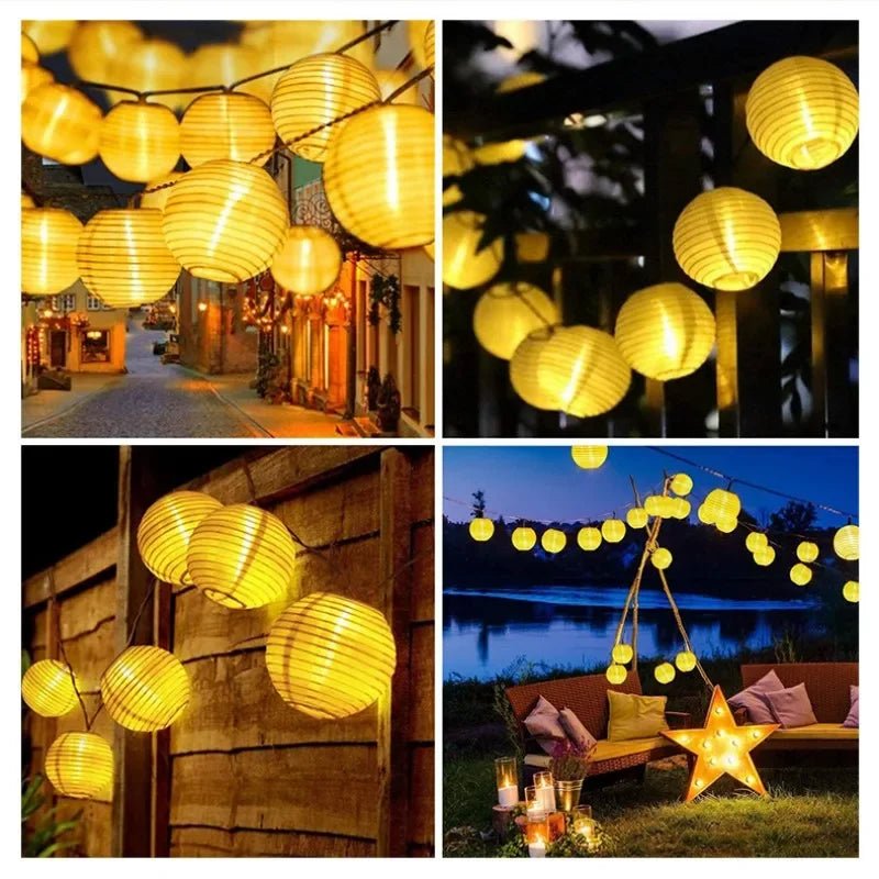 Solar Lantern String Lights Waterproof Outdoor LED Garland Fairy Light Patio Garden - AURA