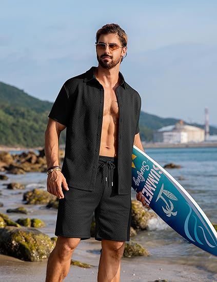 Knitwear Sports Casual Short Sleeve And Shorts Suit - AURA