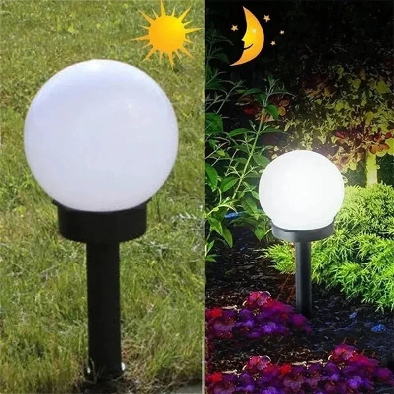 Solar LED Light Outdoor Solar Lawn Light Decor Solar Garden Light White Bulb Lawn Light - AURA
