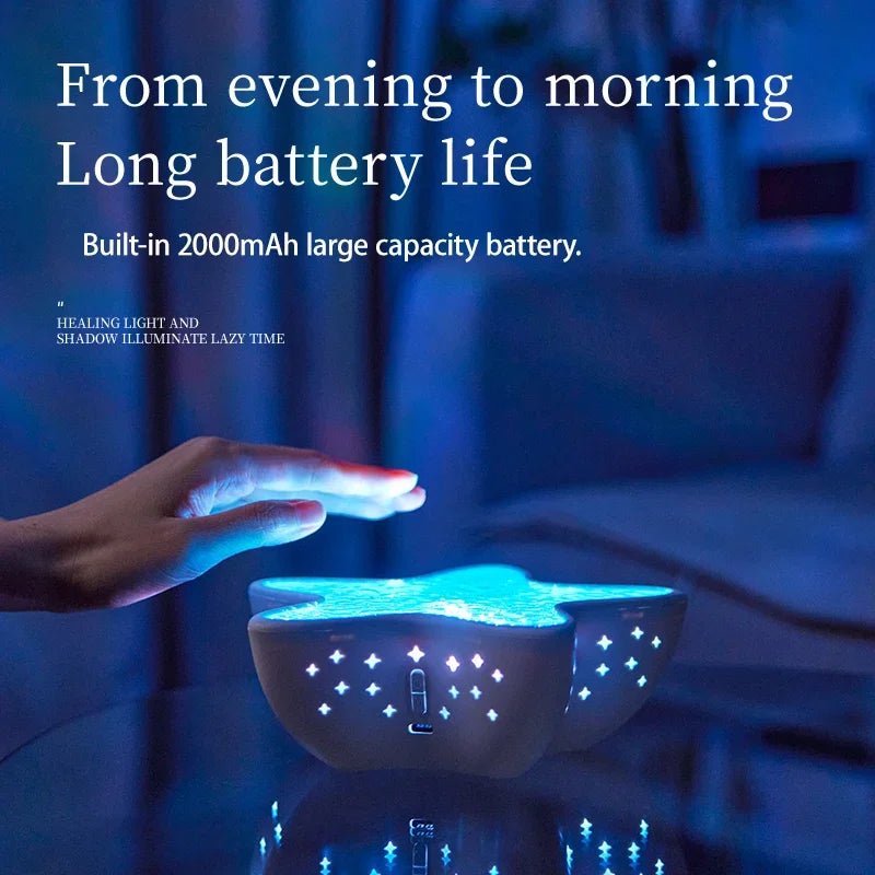 Starfish LED Night Light Rechargeable Table Lamp Northern Ocean Wave Projector - AURA