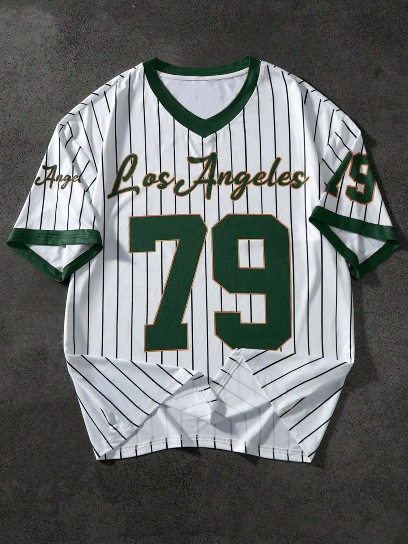 Men's Los Angeles Letter Print Short Sleeve Top - AURA