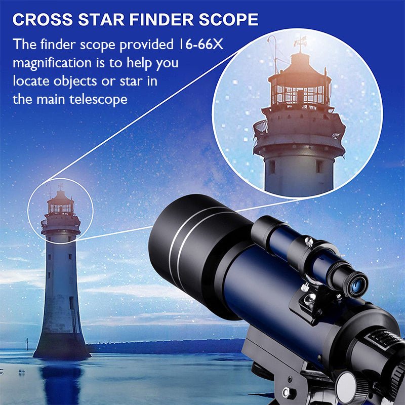 Astronomical Telescope 70mm Refractor Telescope Moon Watching for Kids/Adults - AURA