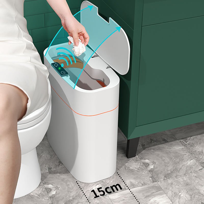 Smart Trash Can With Lid For Bedroom And Living Room Kitchen Storage Box - AURA