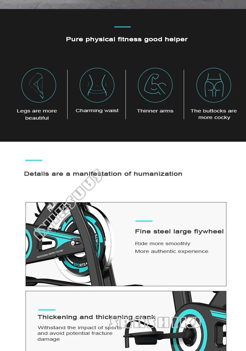 Indoor Fitness Spinning Bike with Bluetooth - AURA