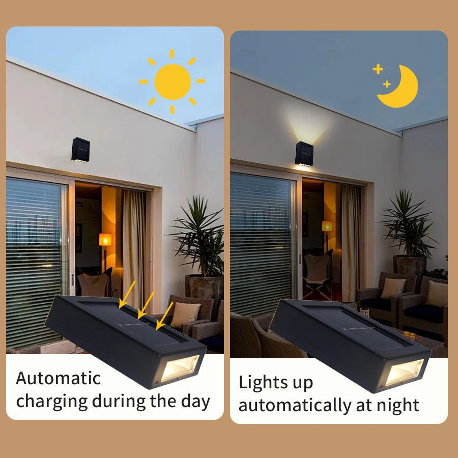 Solar Light Outdoor Up and Down Wall Washer Light Waterproof Solar Lamp - AURA