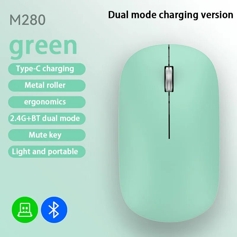 Xiaomi Bluetooth Wireless Mouse Dual Mode DPI Adjustable 2.4G Type - C - AURA