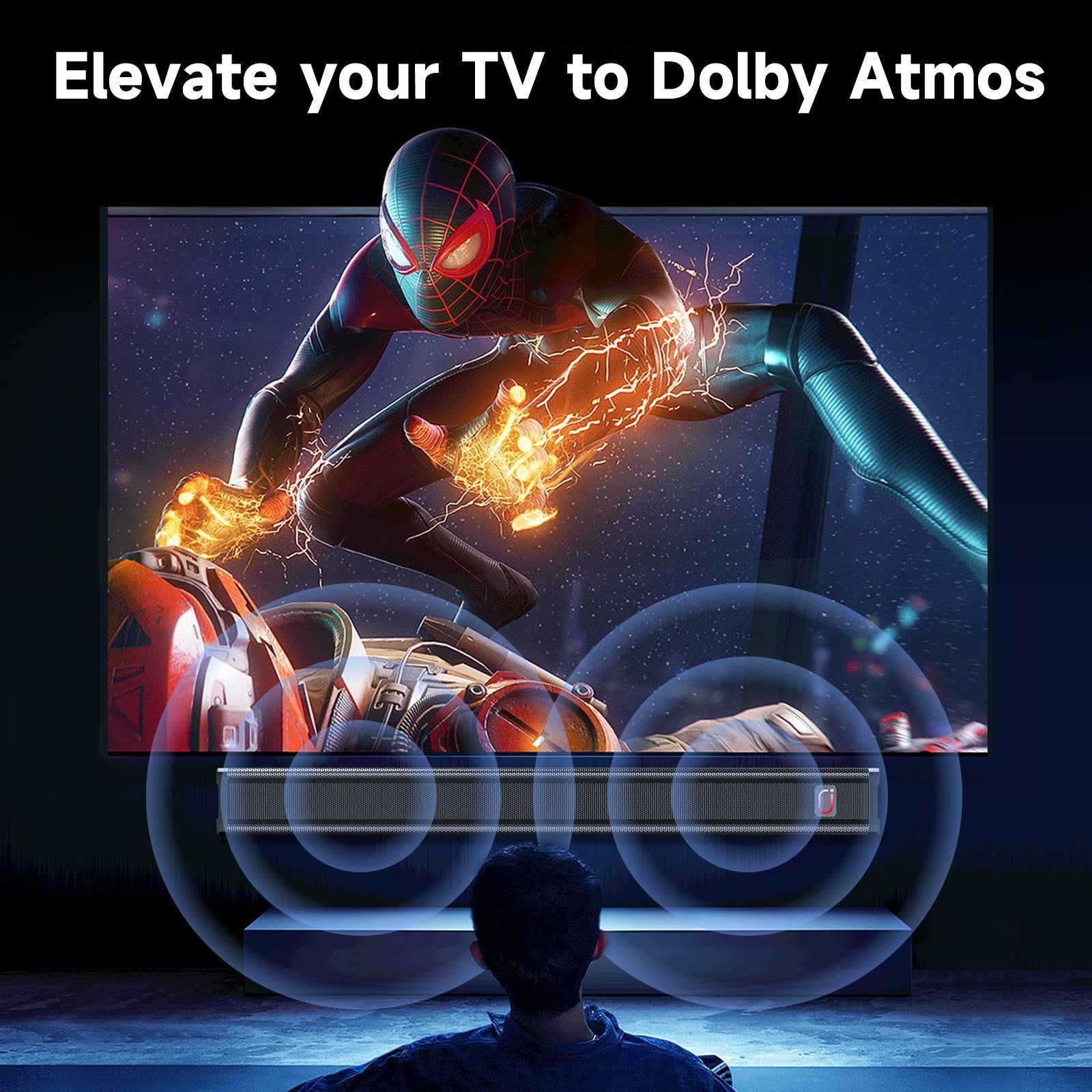 JYX H7 31.5in Soundbar For TV & 3D Surround Sound Bar For TV With Subwoofer - AURA