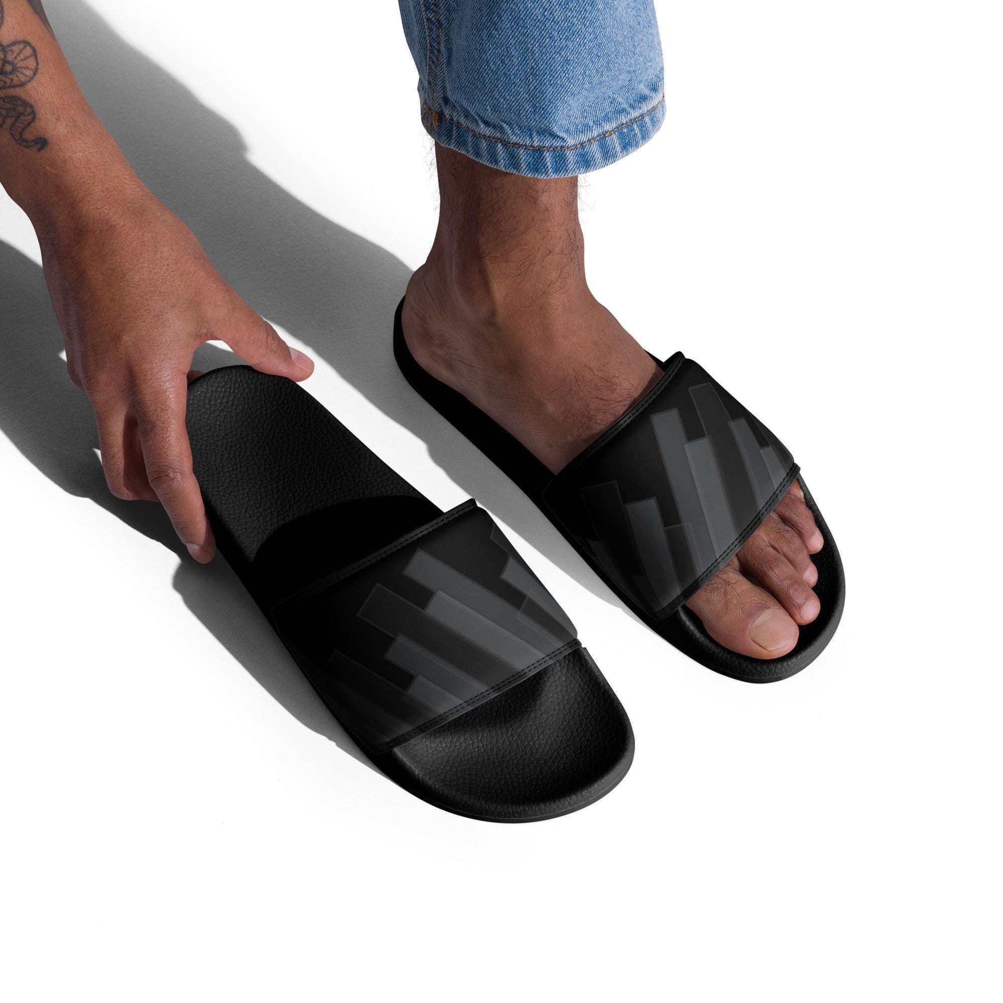 Vizzi - Men's Slides - 02 Black C - AURA