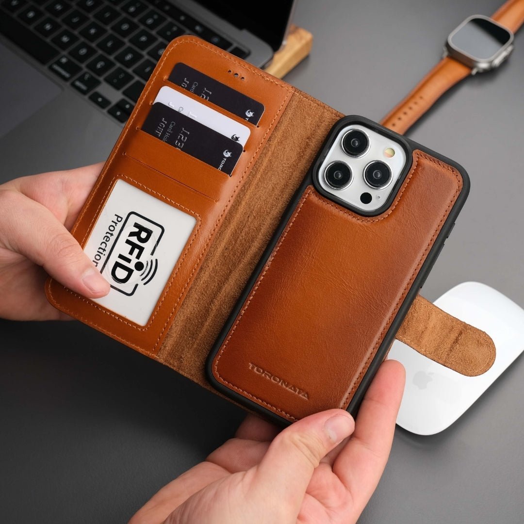 Casper iPhone 16 Pro Wallet Case Leather MagSafe - AURA