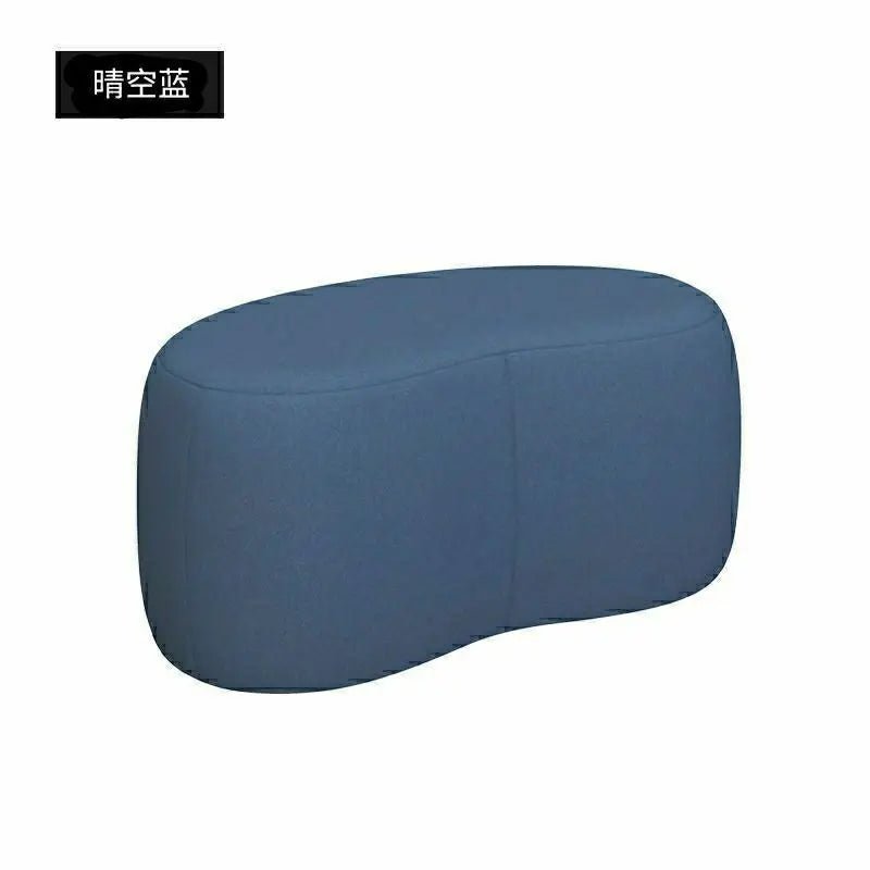 Fashion Curved Seat Cushion Ottoman Dressing Makeup Shoe Stool - AURA