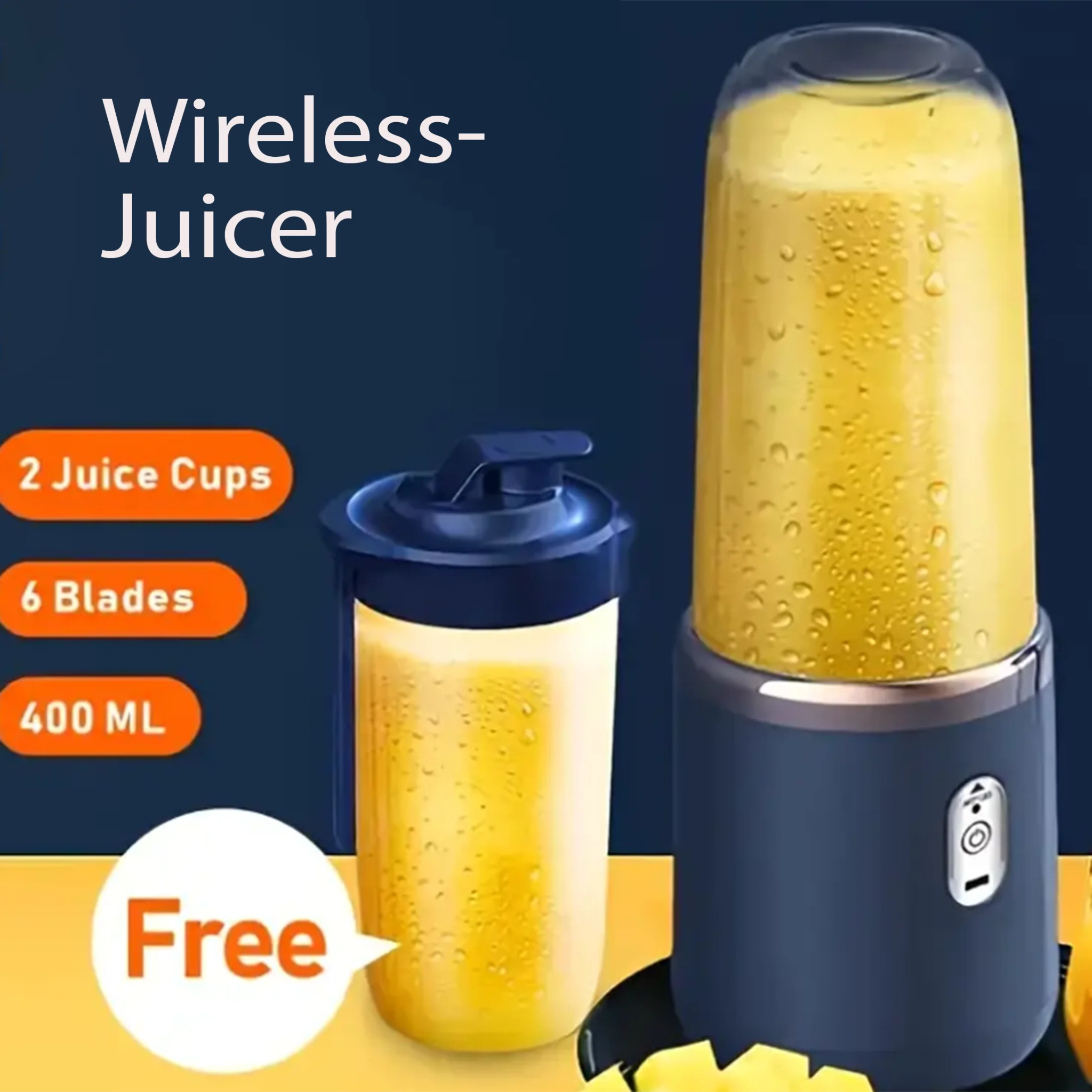 Portable Electric USB Juicer Blender, Double Cup - AURA