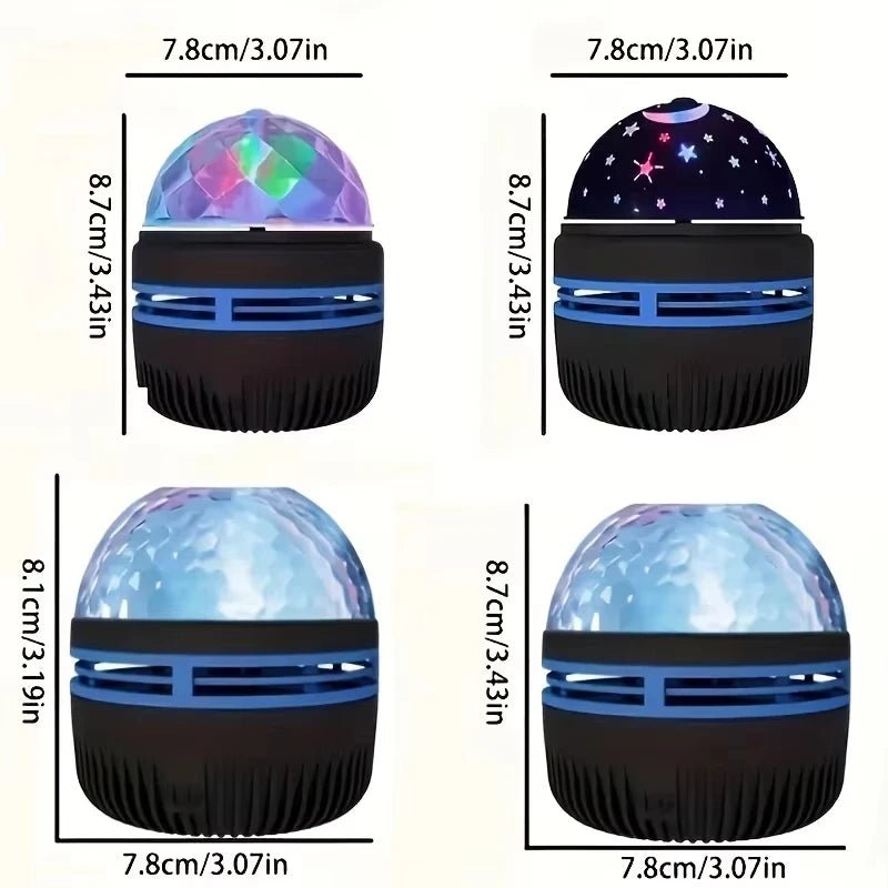 1pc Star Projector, Galaxy Projector, Water Ocean Wave Projector For Bedroom Night Light Room Decor With 7 - Colors Patterns - AURA