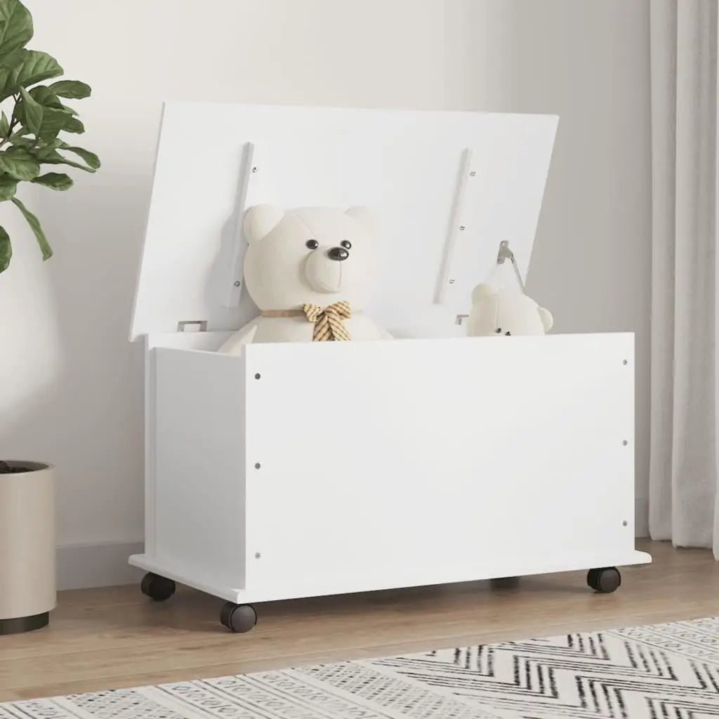 ALTA White Storage Chest on Wheels 28.7x15.6x17.3 - AURA