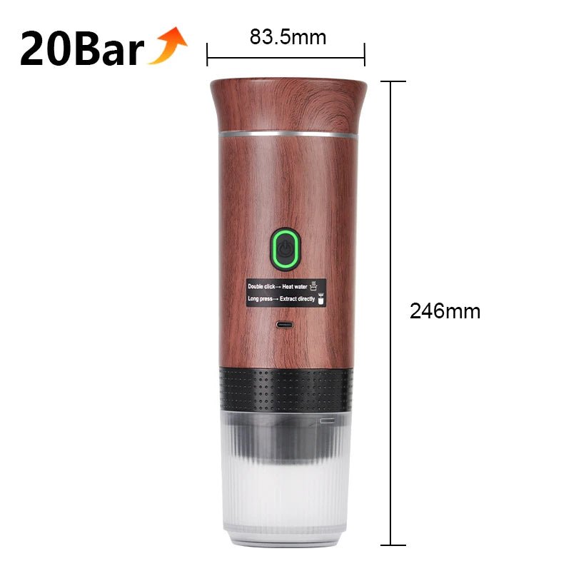 Wireless Electric Portable Espresso Coffee Machine for Car & Home Camping Coffee Maker - AURA