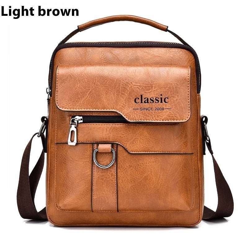 Popular Men's Messenger Bag One Shoulder Retro Business Backpack - AURA