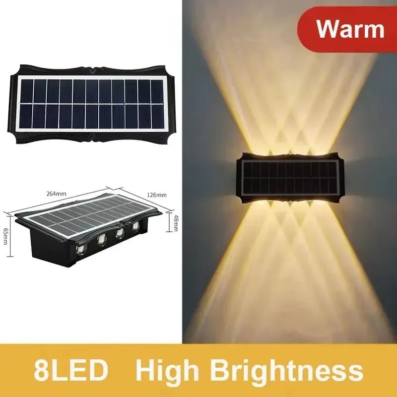 Solar Wall Lamp Outdoor Solar LED Light Waterproof Up And Down Luminous Lighting - AURA
