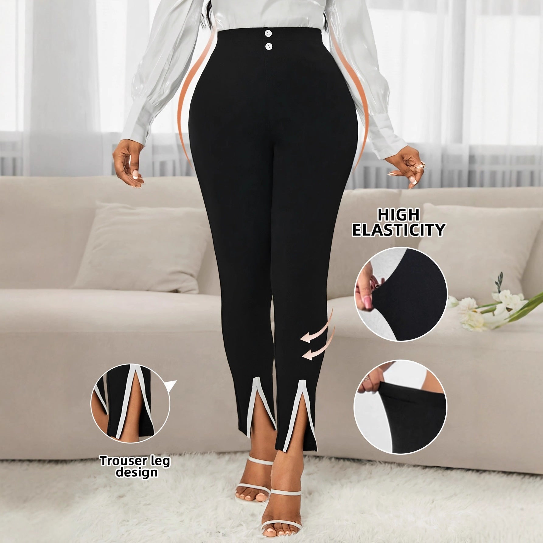 European And American Elegant Commuting Slim - fit Pants - AURA