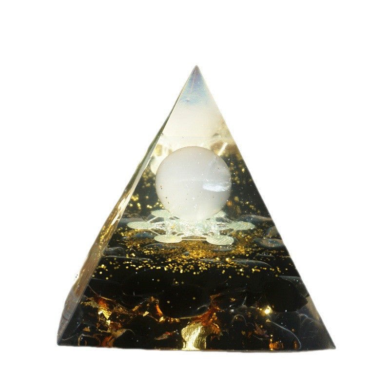 Pyramid Decoration Natural Crystal Gravel Energy Tower - AURA