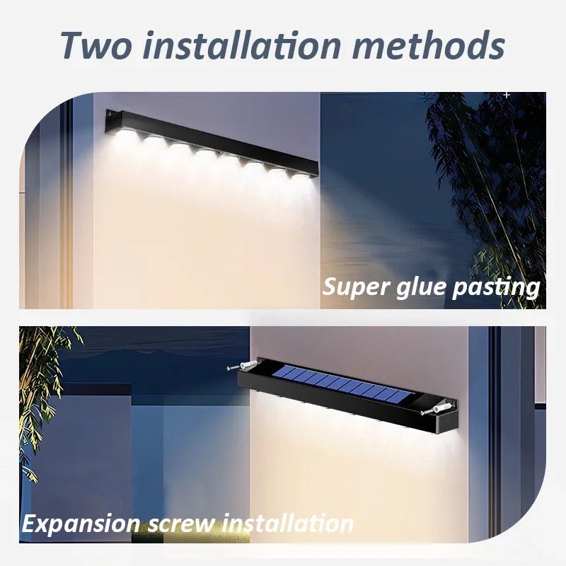 4/6/8LED Solar Wall Light Solar Powered Lamp Outdoor Waterproof Garden Lights Balcony - AURA