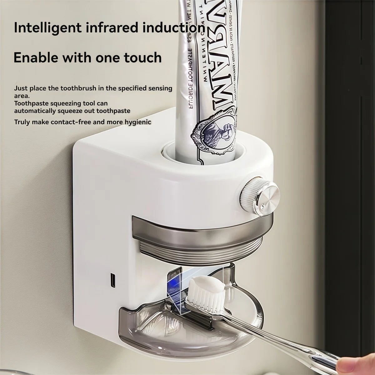 Wall Mounted Automatic Toothpaste Dispenser Adjustable - AURA