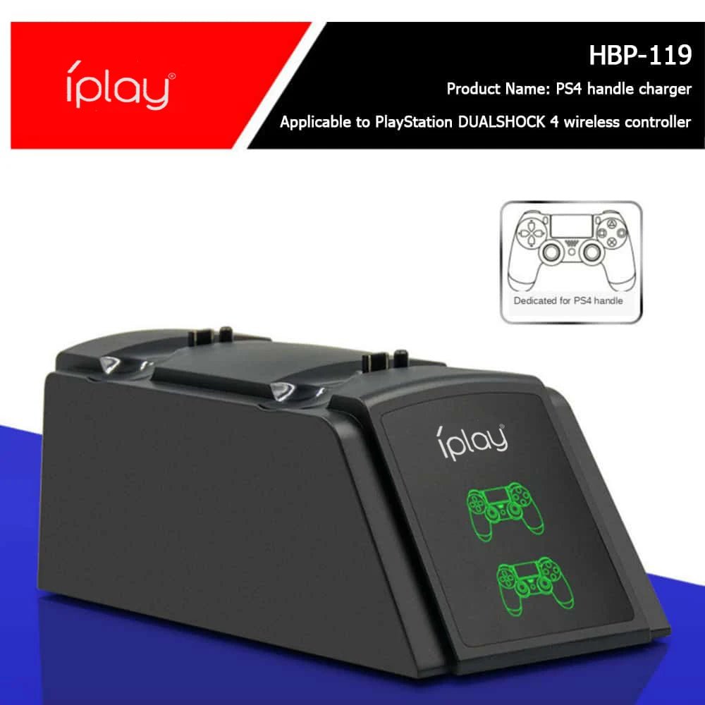 PS4 Controller Fast Charging Dock Station Dual Charger Stand with Status Indicator - AURA
