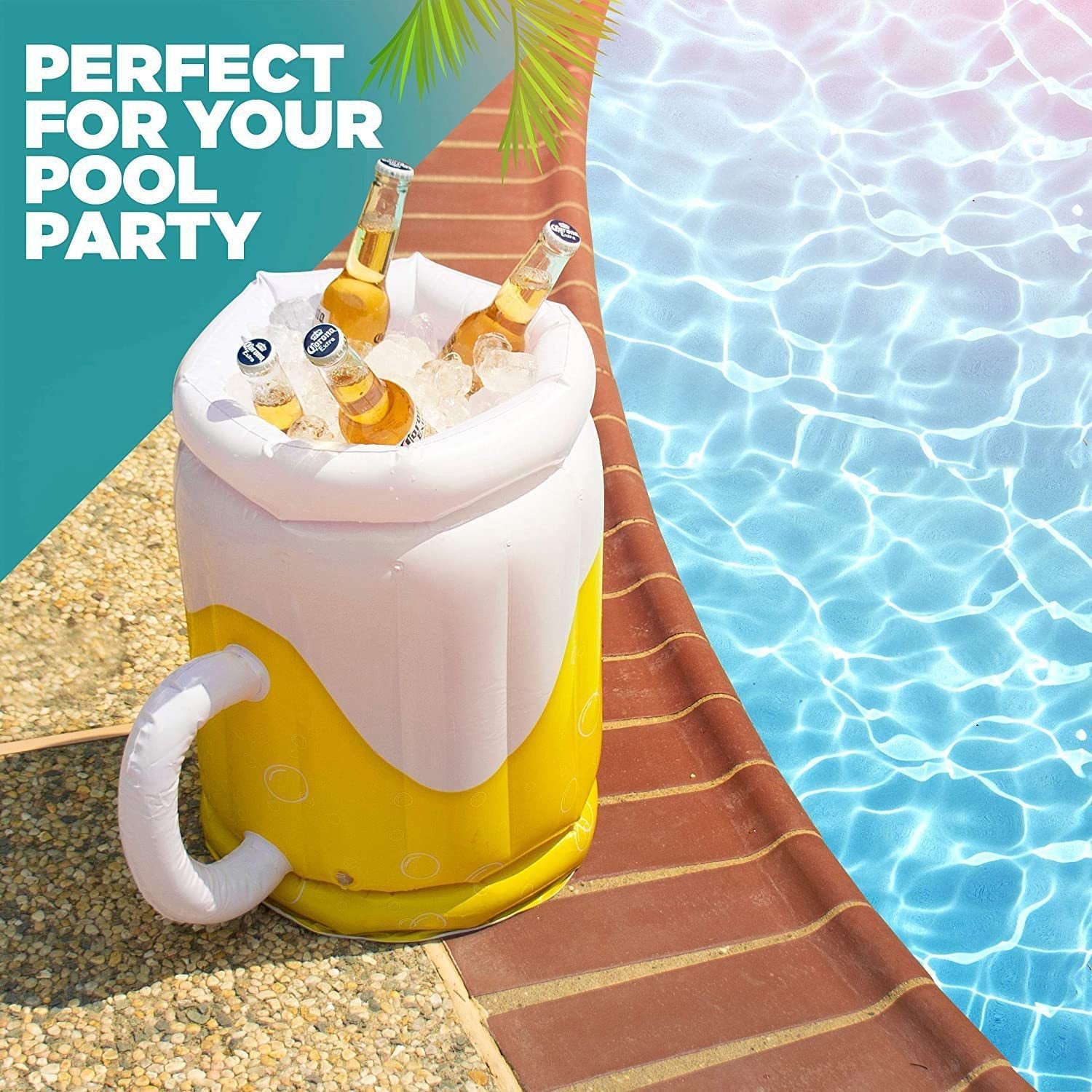 Large Inflatable Beer Mug Cooler Pool Float Drink Cooler For Adults - AURA