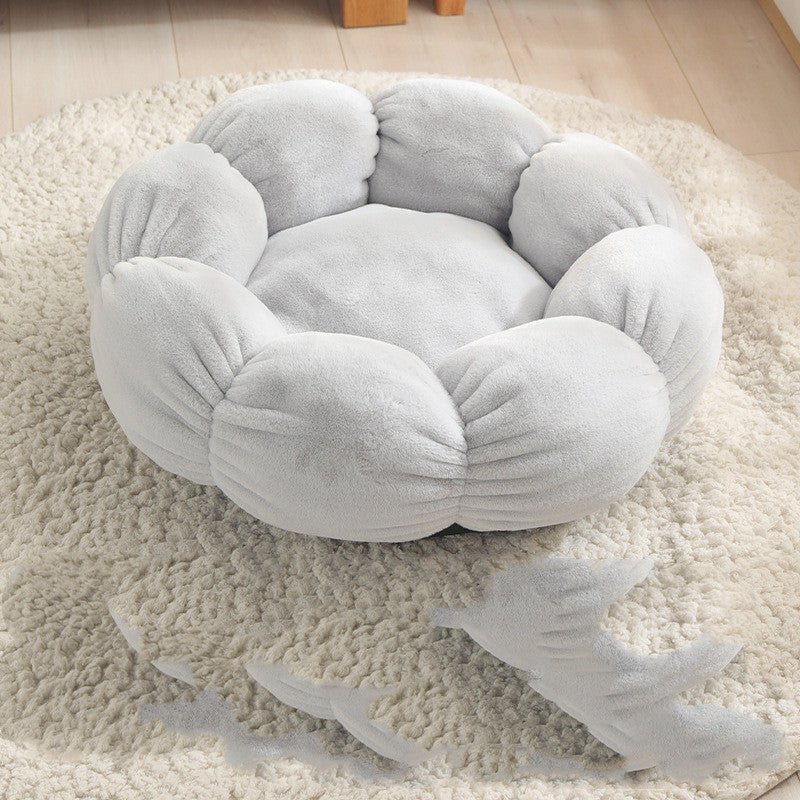 Pet Bed Mat New Pet Soft Dog Cat Blanket Flower Shaped Doghouse - AURA