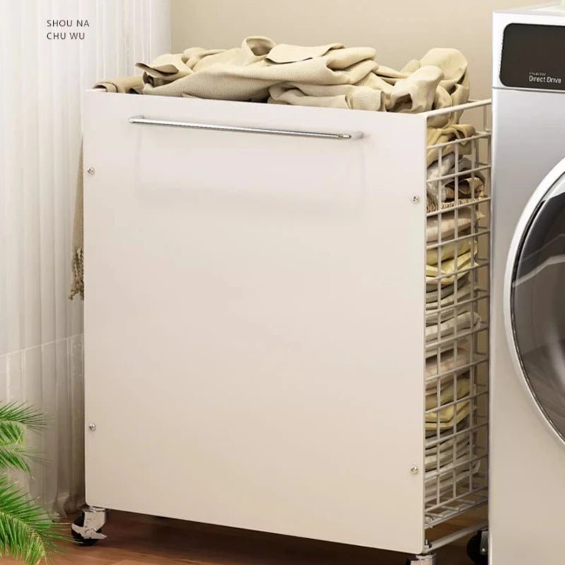 Heavy - Duty Portable Laundry Basket with 360° Wheels Breathable Foldable Clothes Hamper Storage Organization Space - Saving Design - AURA